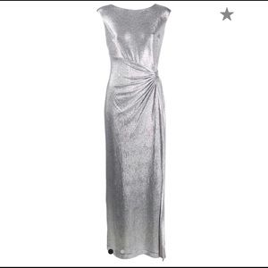 draped metallic dress 👗